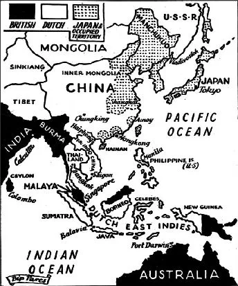 外國媒體報導日本侵略中國領土的佔據地圖