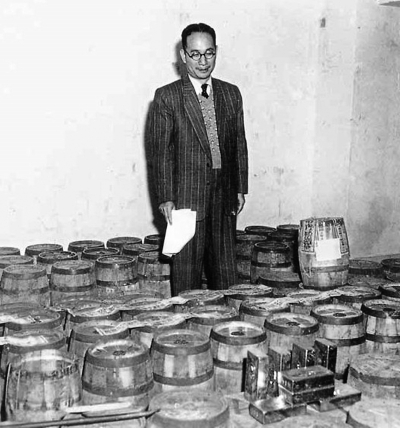 在 1949 年后从大陆运来台湾的黄金一小部分。